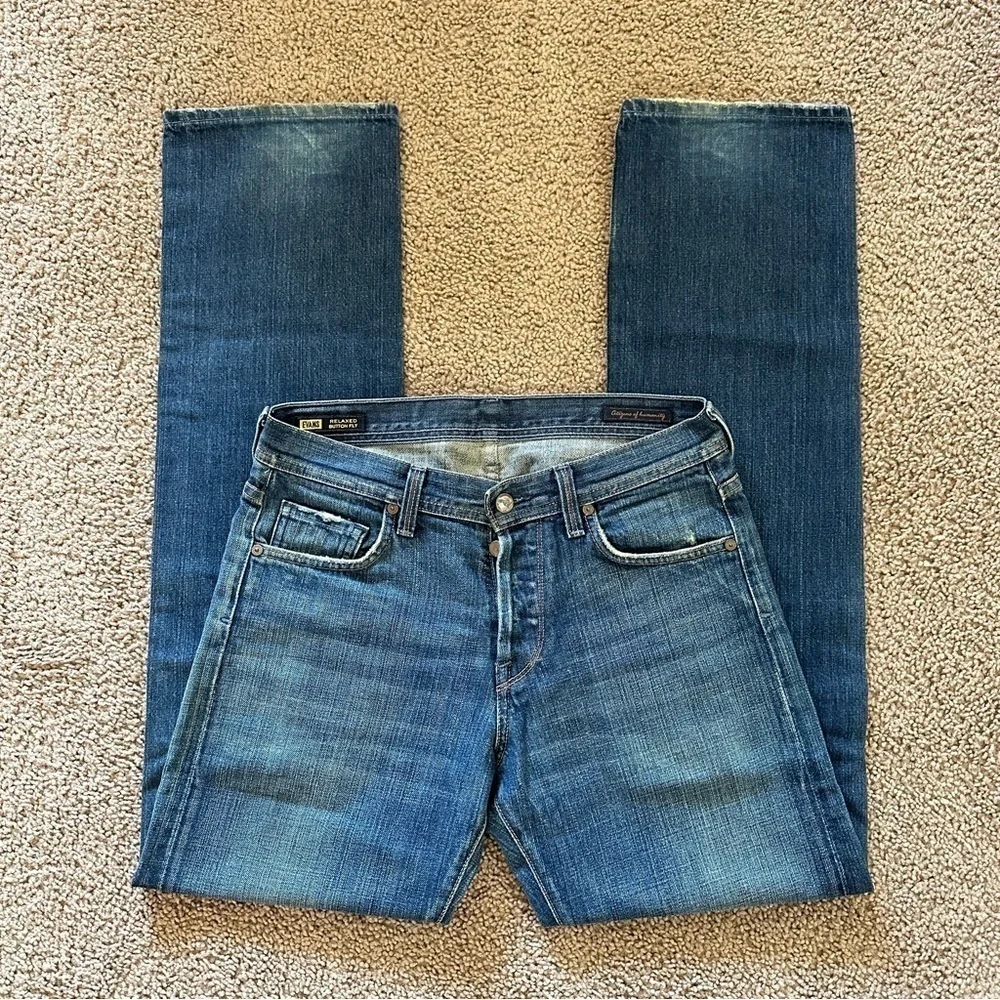 Citizens of Humanity Men's Evans Relaxed Button Fly Jeans Style Waist 31” approx